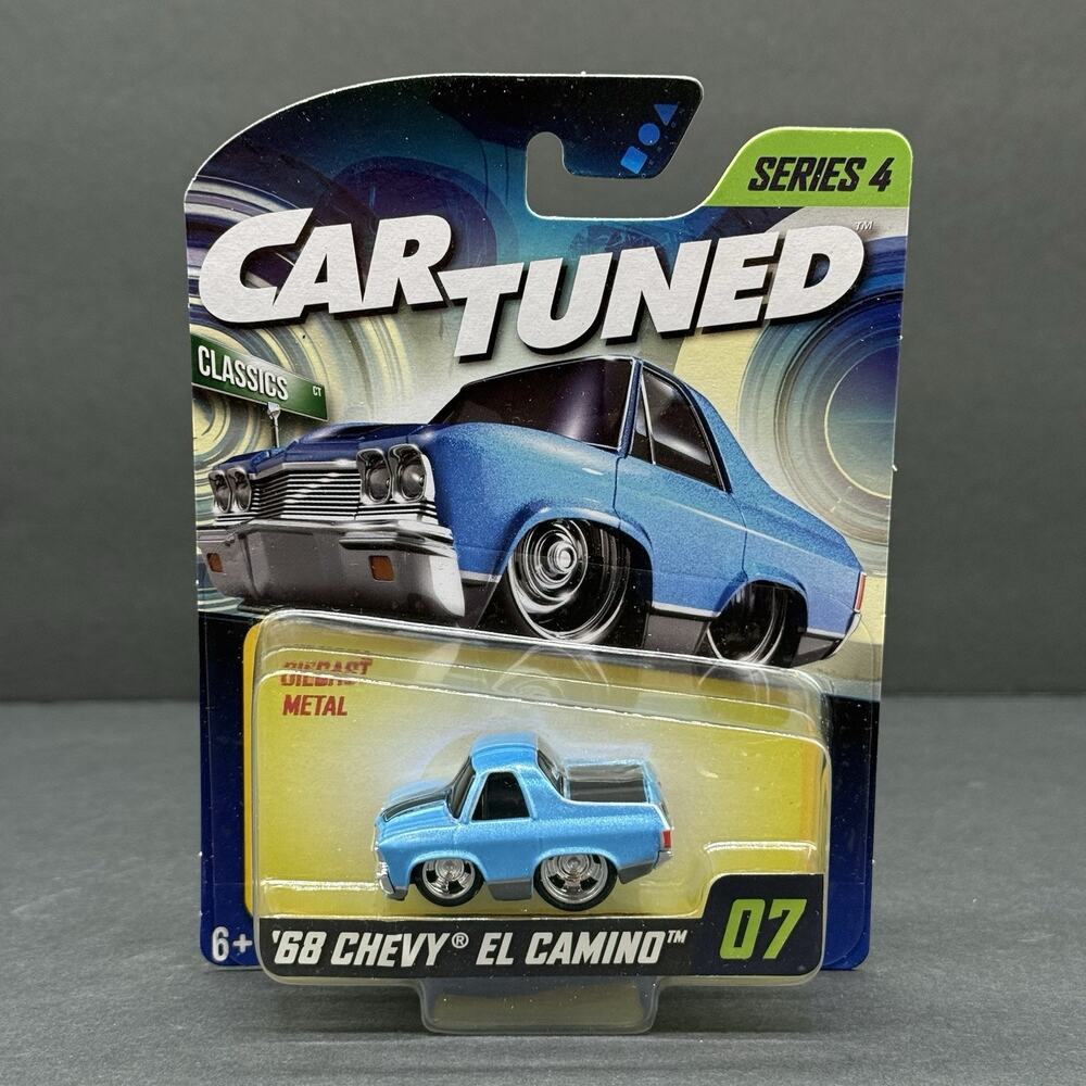 MGA Car Tuned Series 4 Diecast #07 Blue ‘68 Chevy El Camino Classics